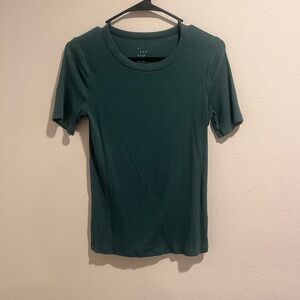 A New Day Forest Green Short Sleeve Top